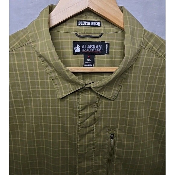 Duluth Untucked Trading Co Alaskan Hardgear, Mens XL Green Plaid Standard Fit - Picture 4 of 8